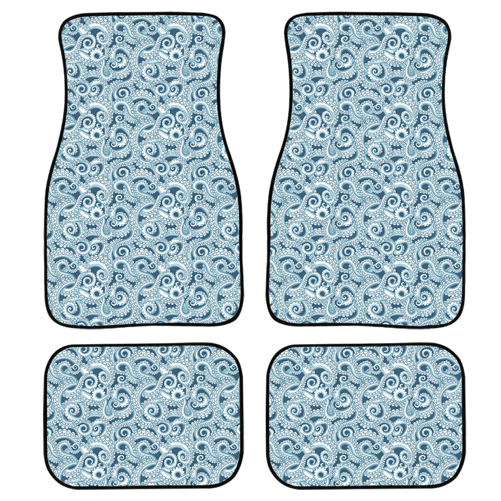 Blue Octopus Tentacles Pattern Print Front And Back Car Floor Mats/ Front Car Mat