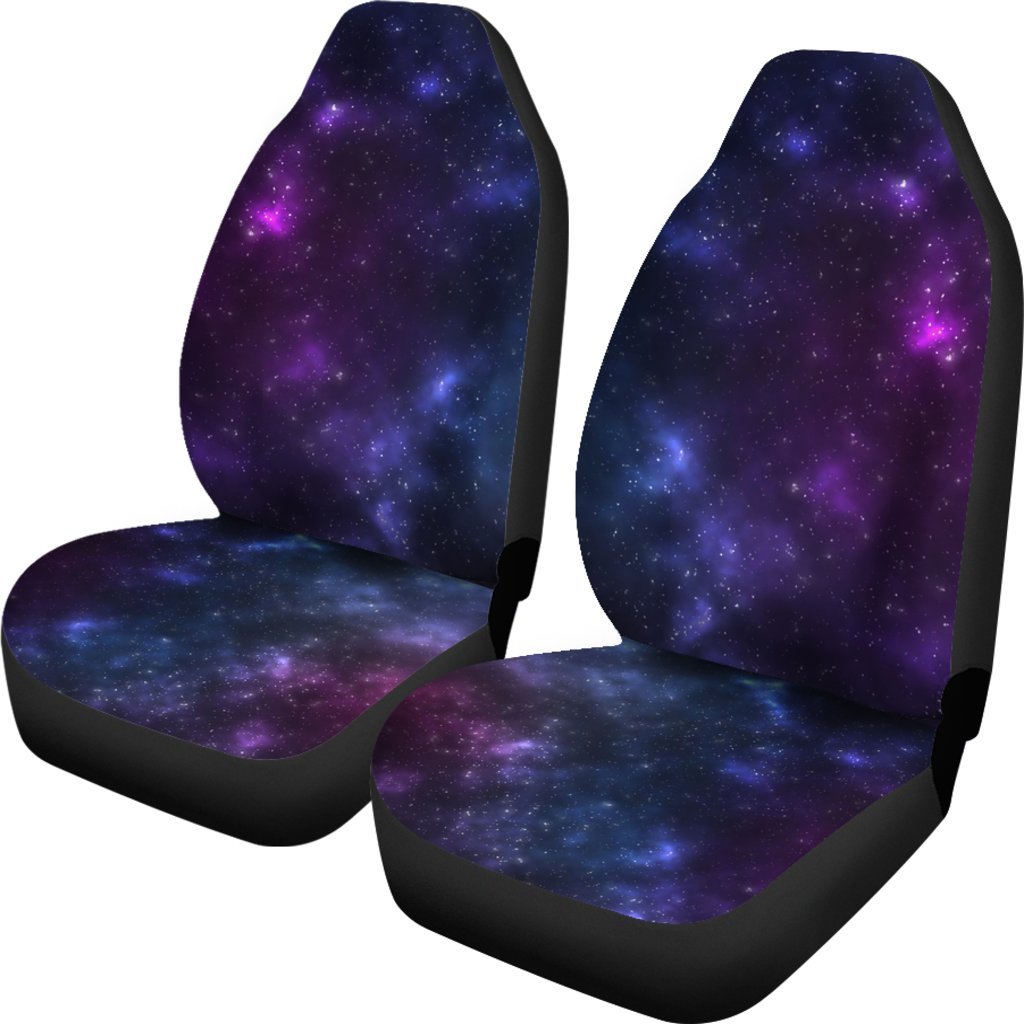 Blue Purple Cosmic Galaxy Space Print Universal Fit Car Seat Covers