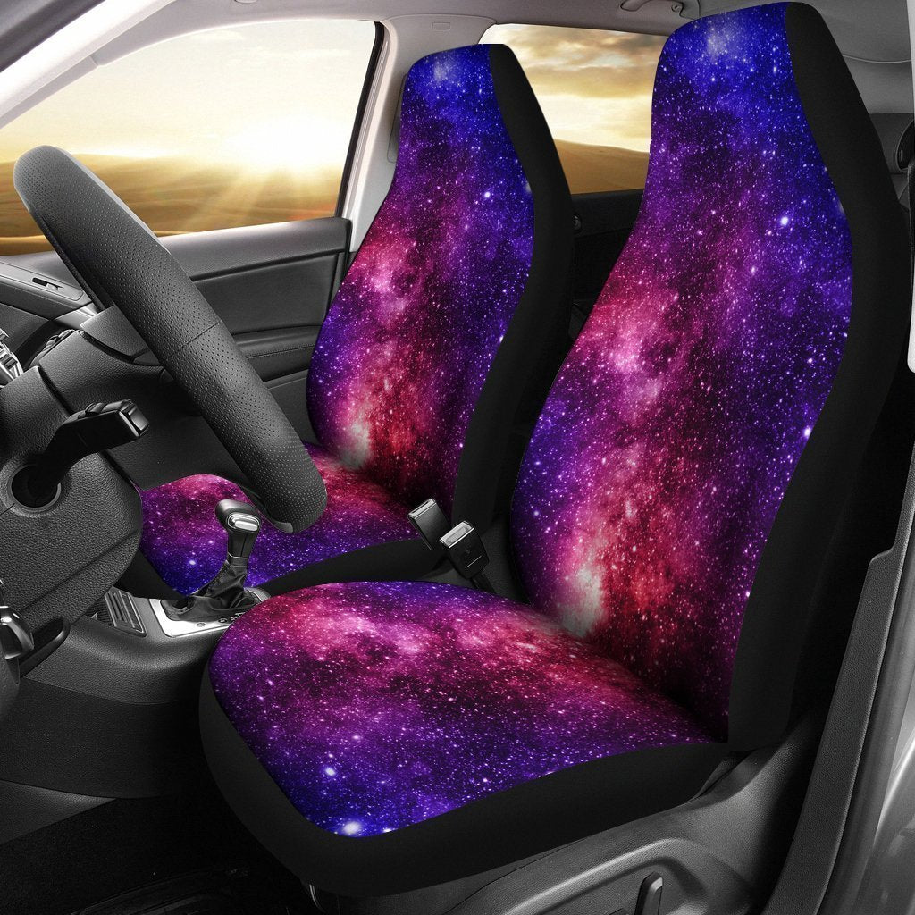 Blue Purple Stardust Galaxy Space Print Universal Fit Car Seat Covers