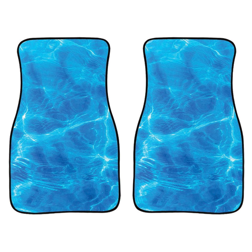 Blue Water Surface Print Front And Back Car Floor Mats/ Front Car Mat