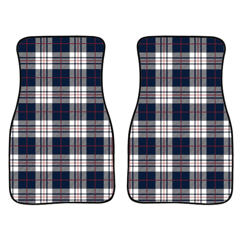 Blue White And Red Tartan Pattern Print Front And Back Car Floor Mats/ Front Car Mat