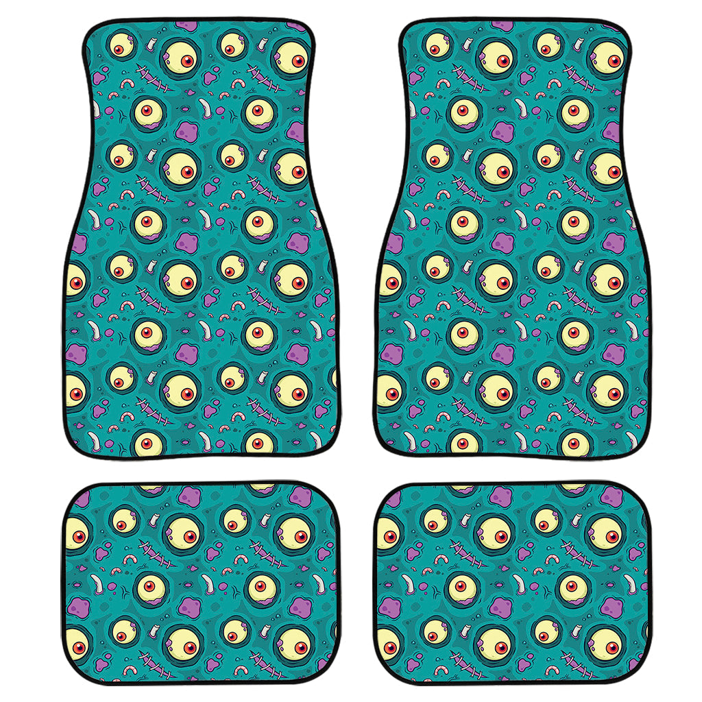 Blue Zombie Pattern Print Front And Back Car Floor Mats/ Front Car Mat