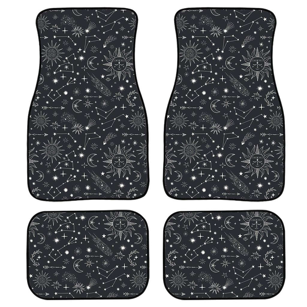 Bohemian Constellation Pattern Print Front And Back Car Floor Mats/ Front Car Mat