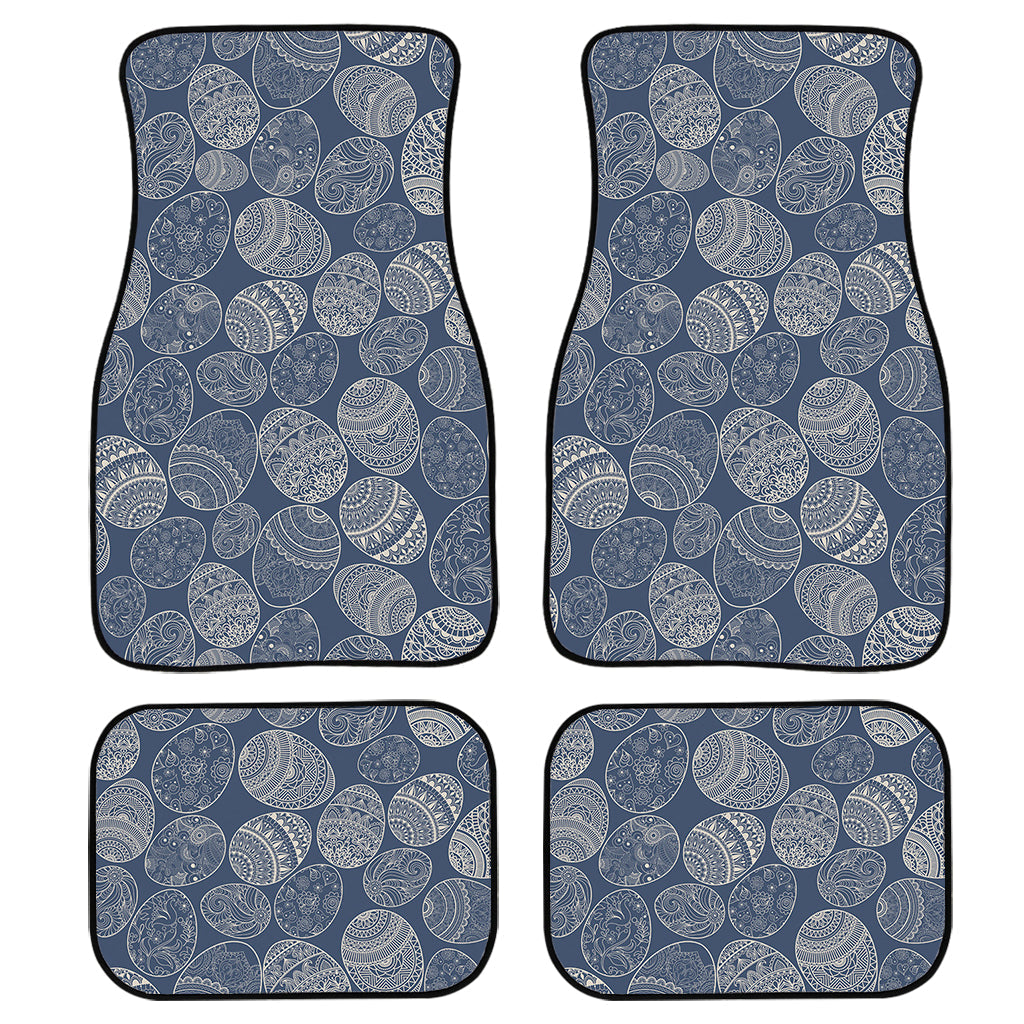 Bohemian Easter Eggs Pattern Print Front And Back Car Floor Mats/ Front Car Mat