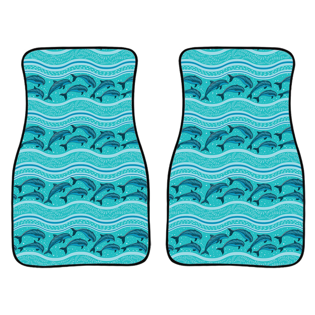 Boho Dolphin Pattern Print Front And Back Car Floor Mats/ Front Car Mat