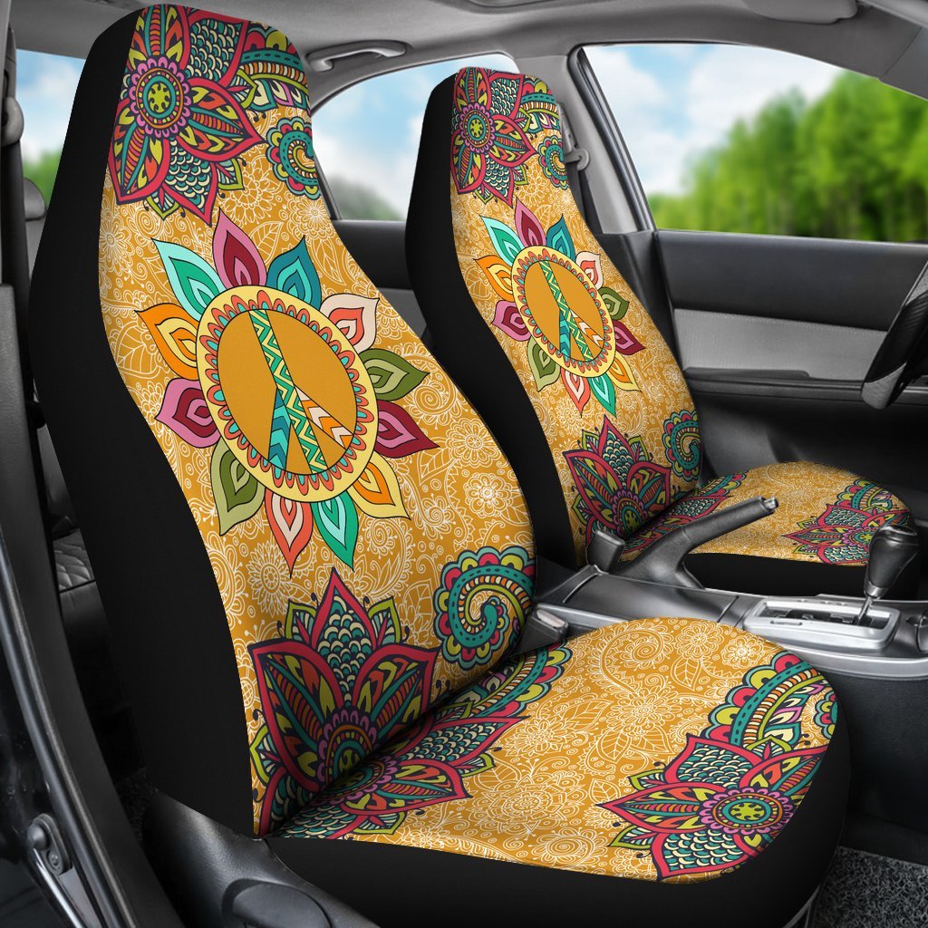 Boho Peace Mandala Universal Fit Car Seat Covers
