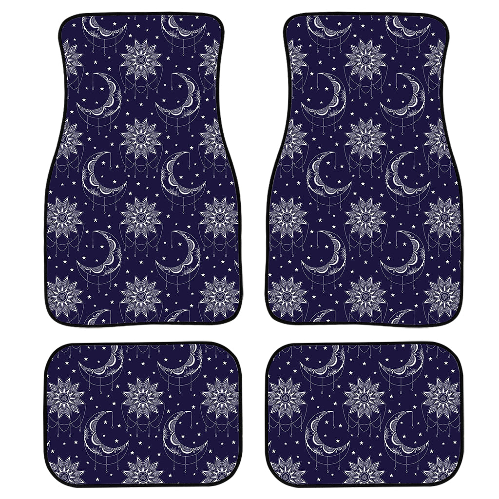 Boho Sun And Moon Pattern Print Front And Back Car Floor Mats/ Front Car Mat