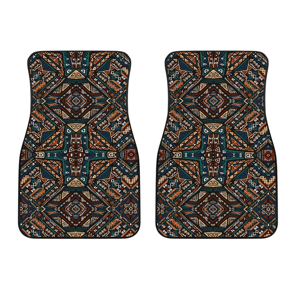 Boho Tribal Aztec Pattern Print Front And Back Car Floor Mats/ Front Car Mat
