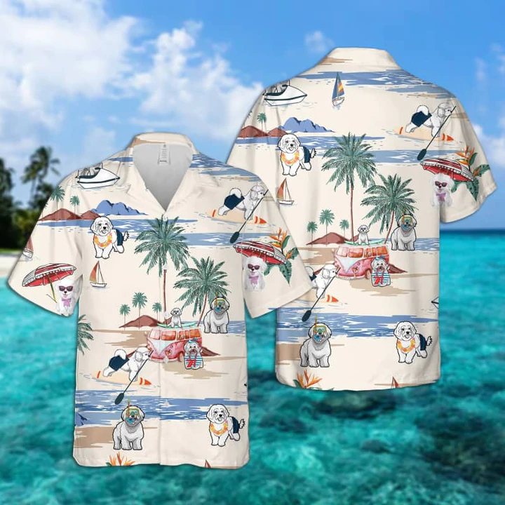 Bolognese Summer Beach Hawaiian Shirt/ Hawaiian Shirts for Men/ Hawaiian Shirts for Men/ Aloha Beach Shirt