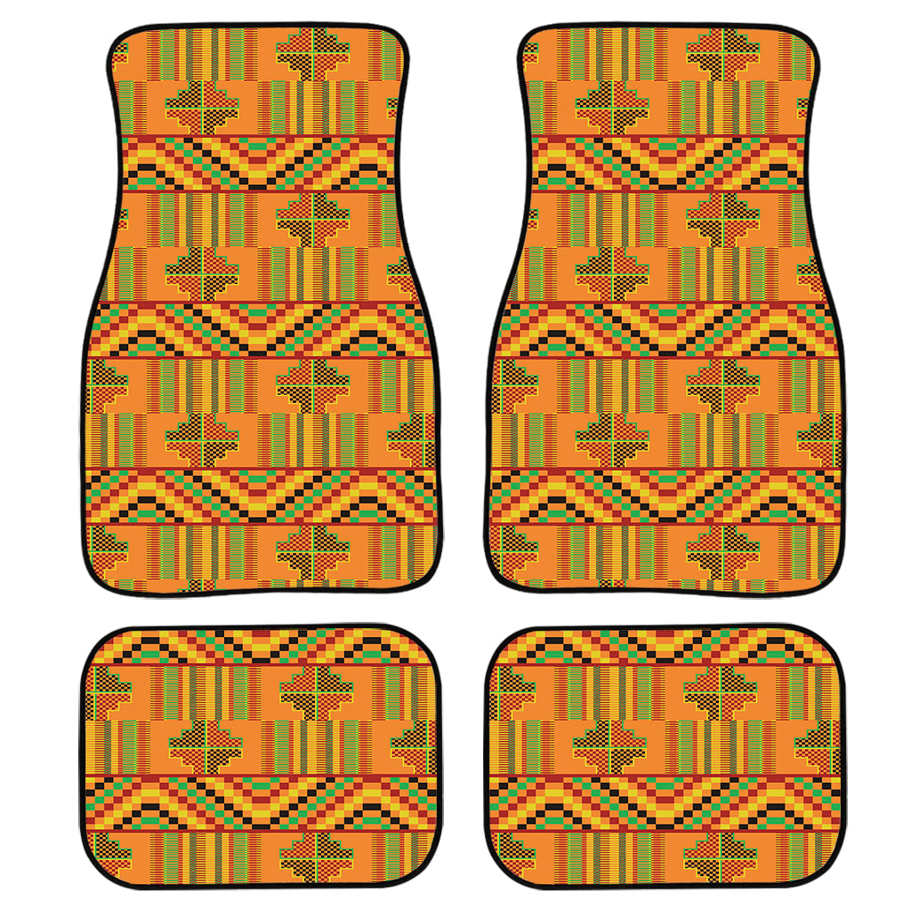 Bonwire Kente Pattern Print Front And Back Car Floor Mats/ Front Car Mat