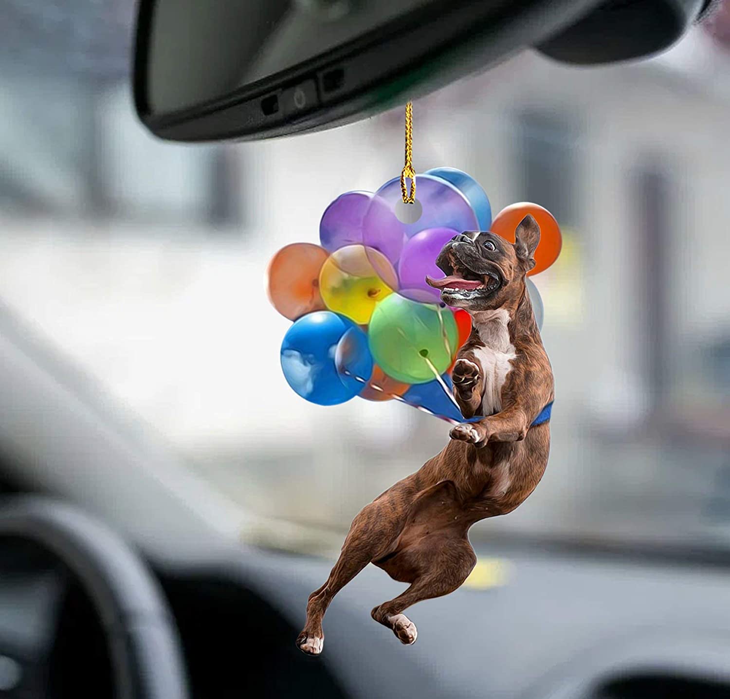 Boxer Dog Fly With Bubbles Car Hanging Ornament Dog Ornament Coolspod