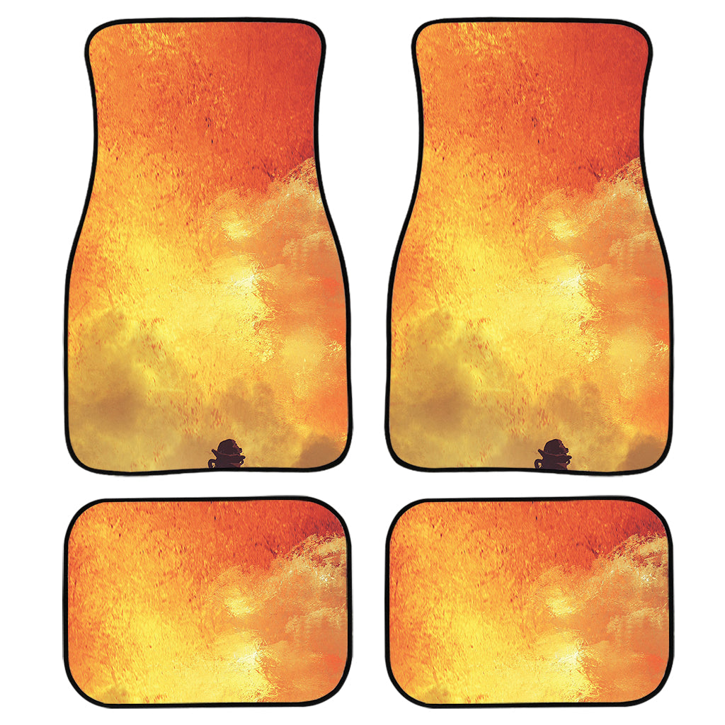Brave Firefighter With Axe Print Front And Back Car Floor Mats/ Front Car Mat