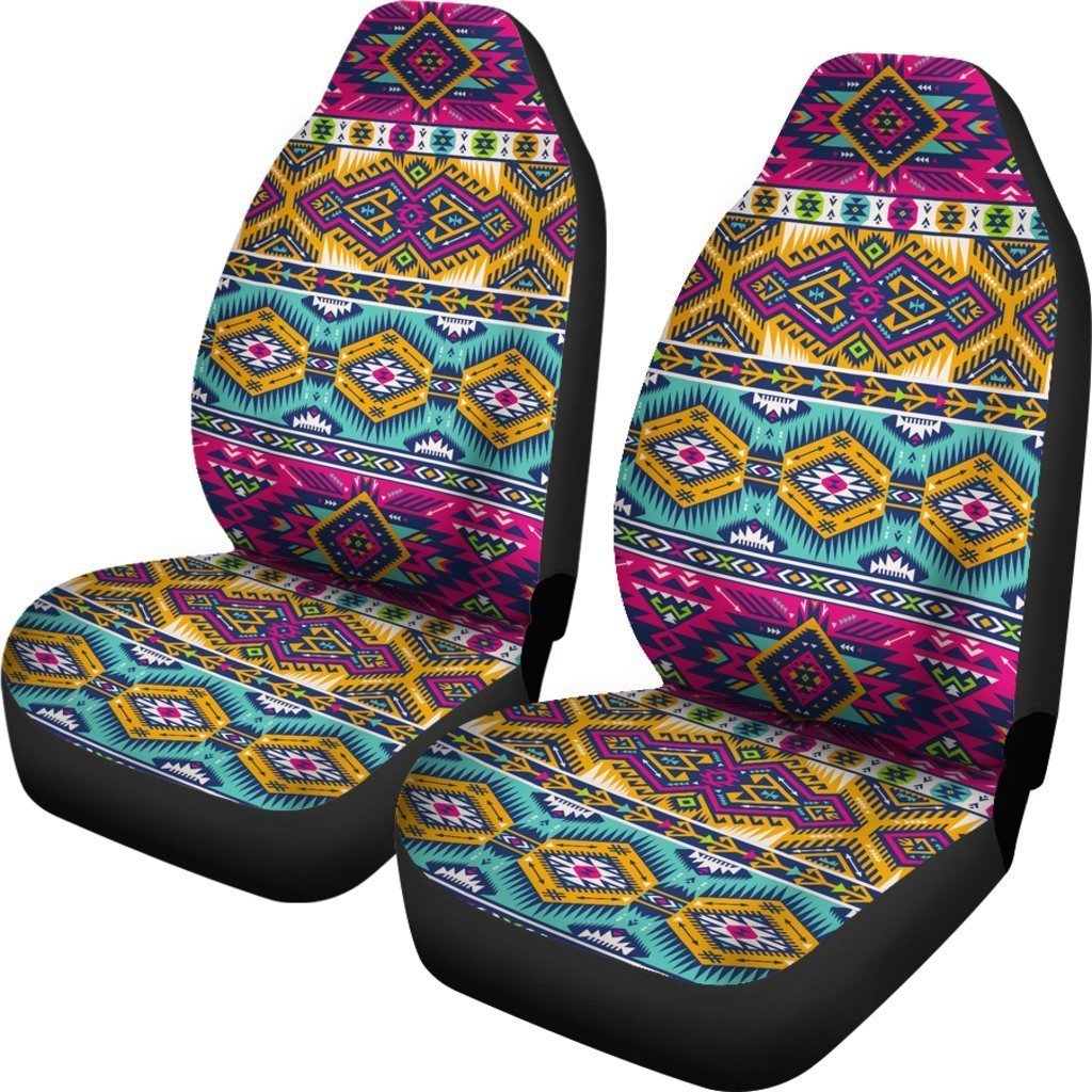 Bright Colors Aztec Pattern Print Universal Fit Car Seat Covers