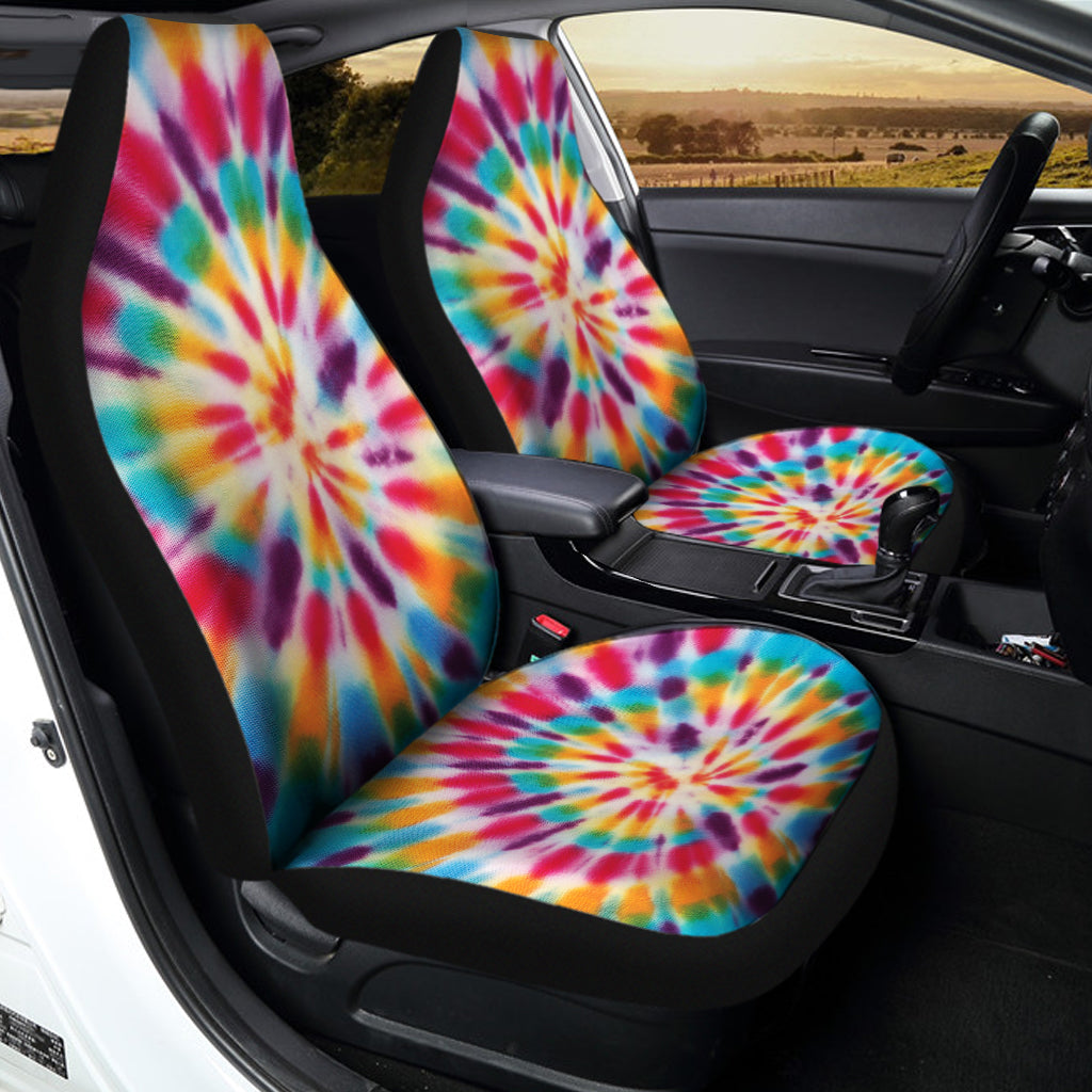 Bright Swirl Tie Dye Print Universal Fit Car Seat Covers