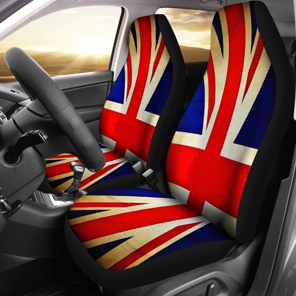 Bright Union Jack British Flag Print Universal Fit Car Seat Covers