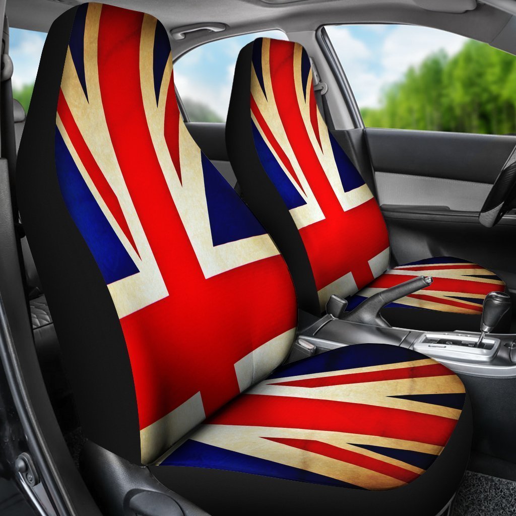 Bright Union Jack British Flag Print Universal Fit Car Seat Covers