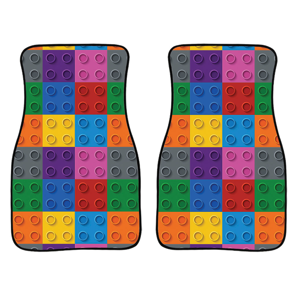 Building Blocks Toy Pattern Print Front And Back Car Floor Mats/ Front Car Mat