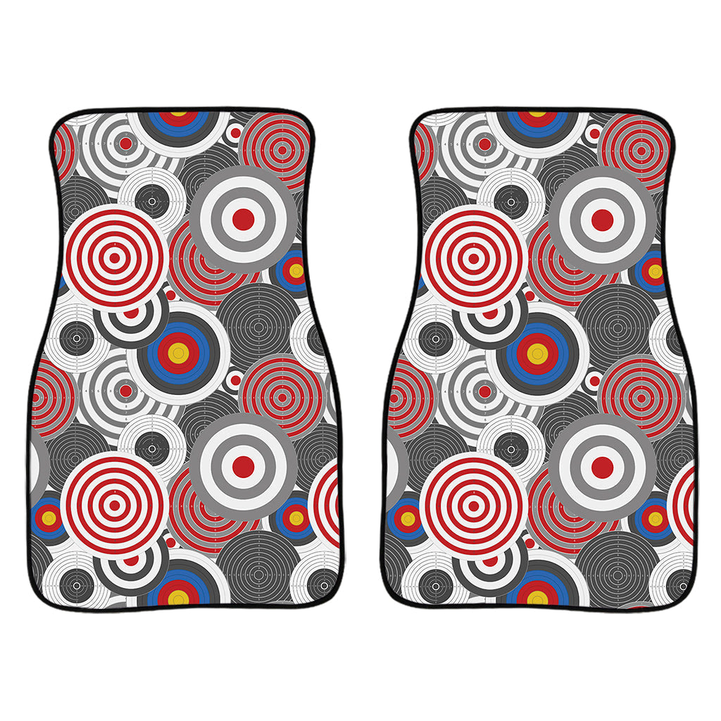 Bullseye Target Pattern Print Front And Back Car Floor Mats/ Front Car Mat