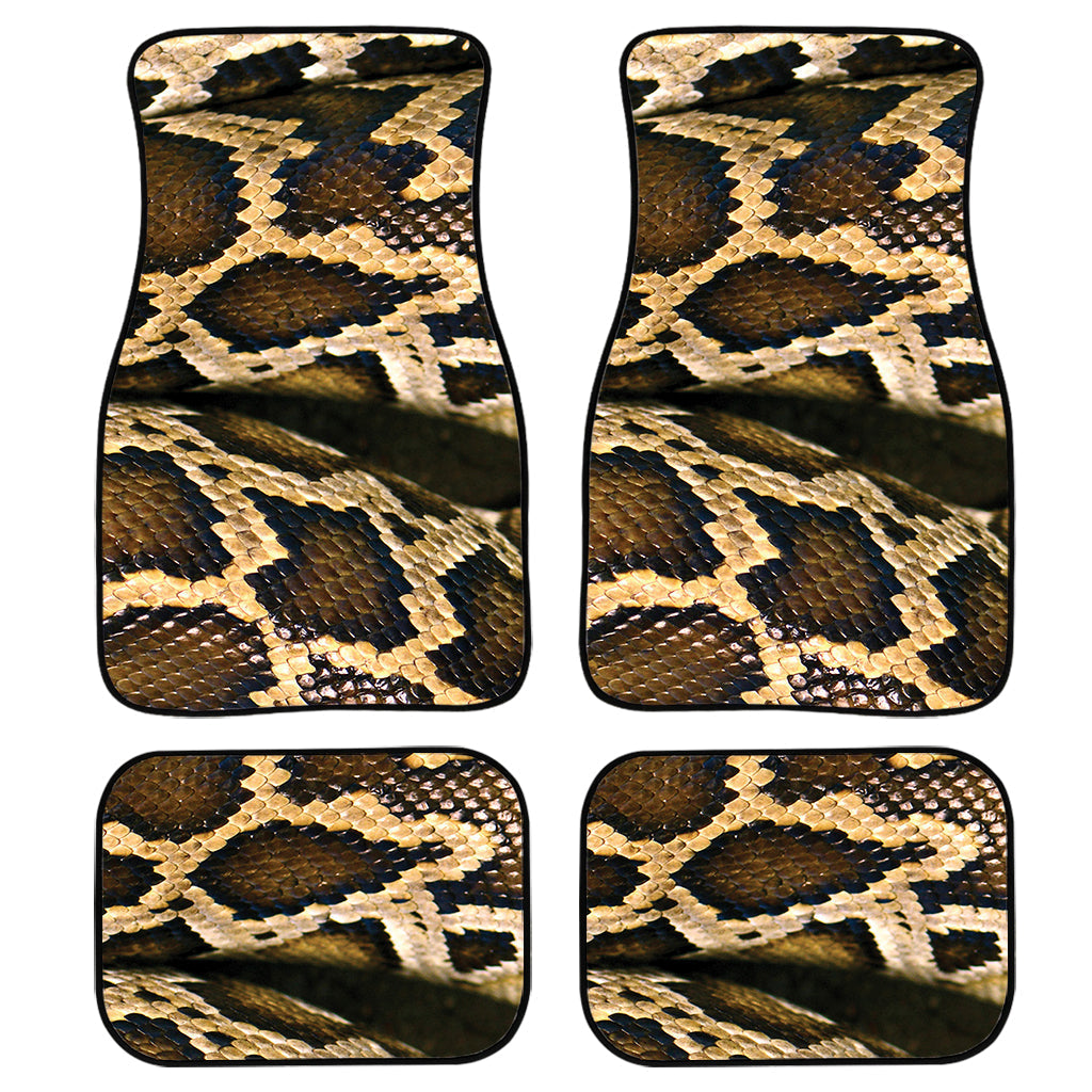 Burmese Python Snake Print Front And Back Car Floor Mats/ Front Car Mat