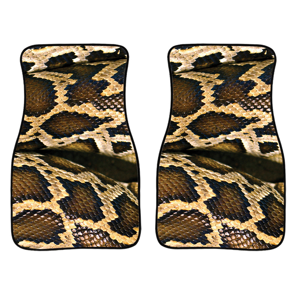 Burmese Python Snake Print Front And Back Car Floor Mats/ Front Car Mat