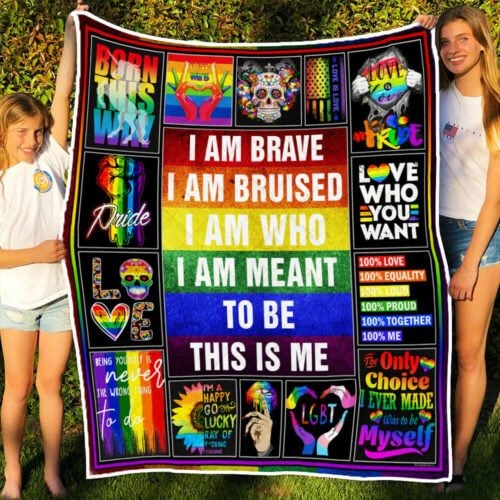 Lgbt Pride Blankets Love Who You Want Rainbow Blanket For Gay Friends Lesbian Couple Gifts