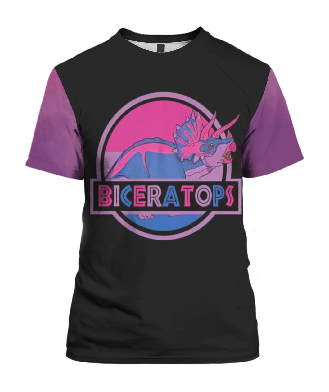 Bi Sexual 3D All Over Print Shirt Bi Pride Gifts Lgbt 3D Bi Tee Shirt/ Gift For Bisexual Friend/ Biceratops Rhinoceros 3D Tshirt