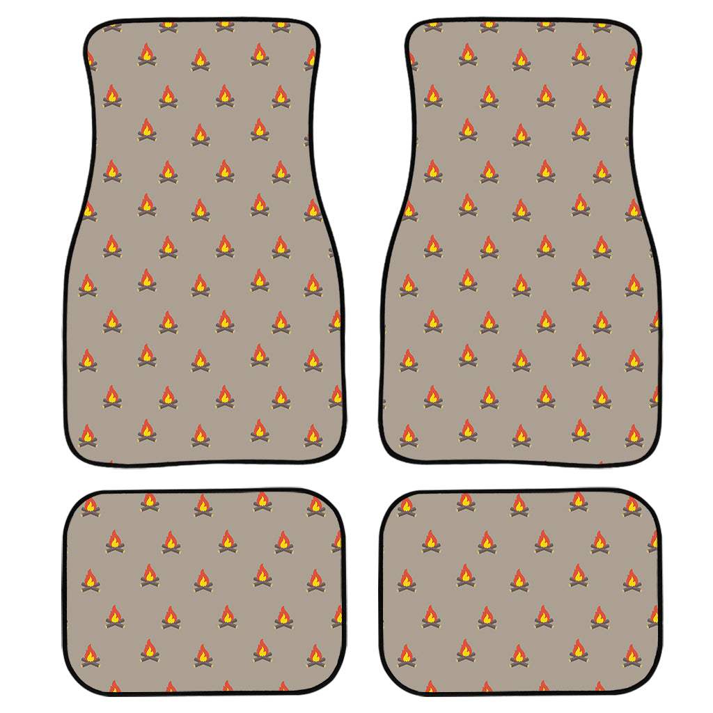 Camping Fire Pattern Print Front And Back Car Floor Mats/ Front Car Mat