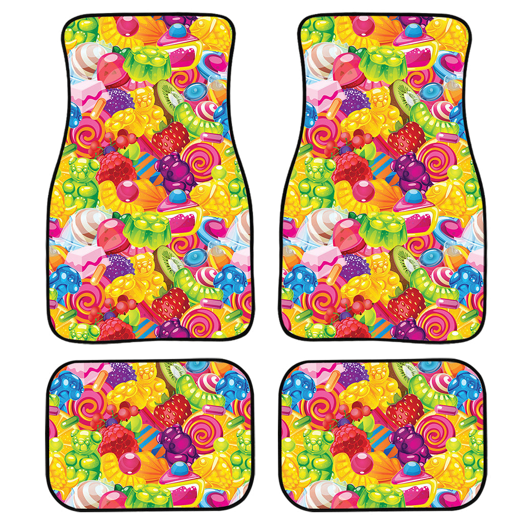 Candy And Jelly Pattern Print Front And Back Car Floor Mats/ Front Car Mat
