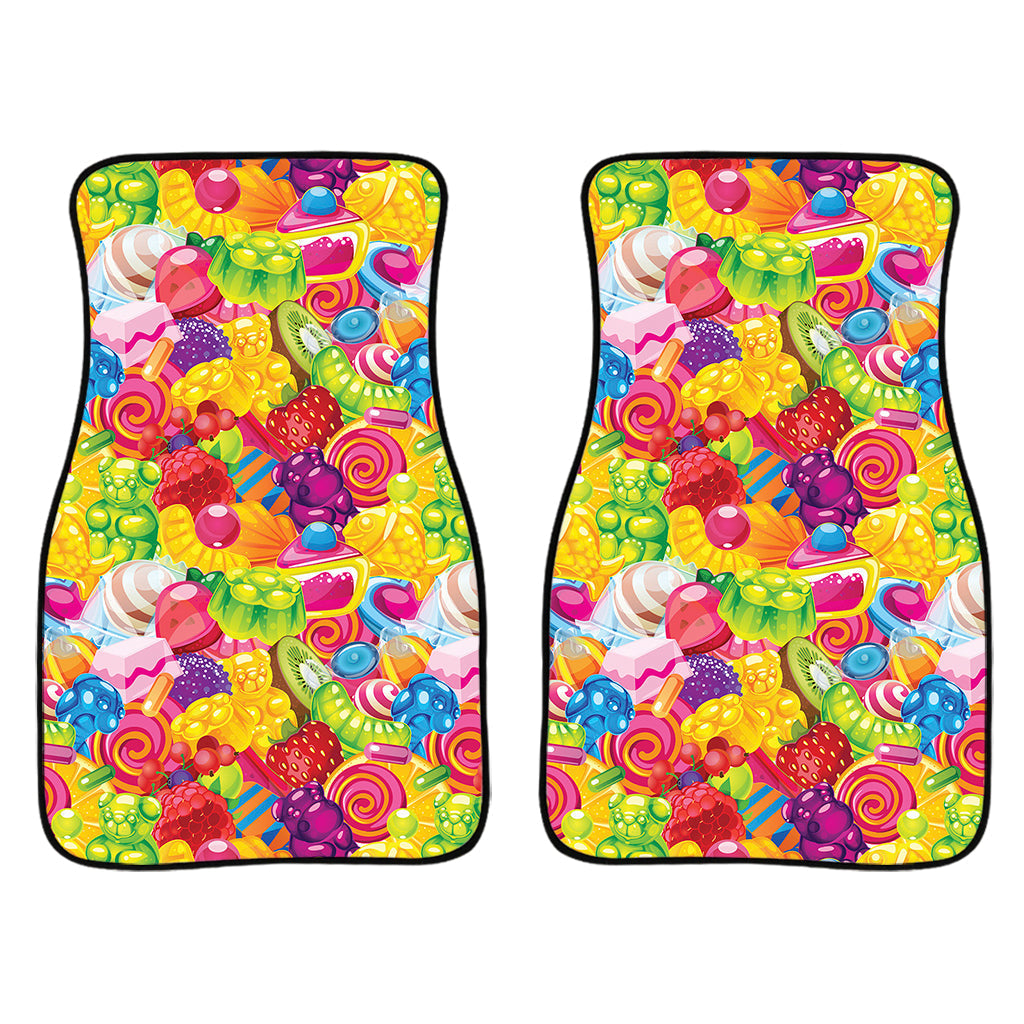 Candy And Jelly Pattern Print Front And Back Car Floor Mats/ Front Car Mat