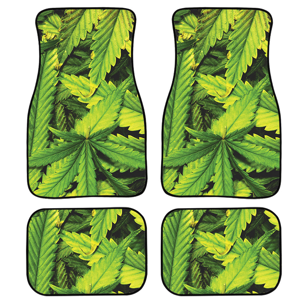 Cannabis Texture Print Front And Back Car Floor Mats/ Front Car Mat