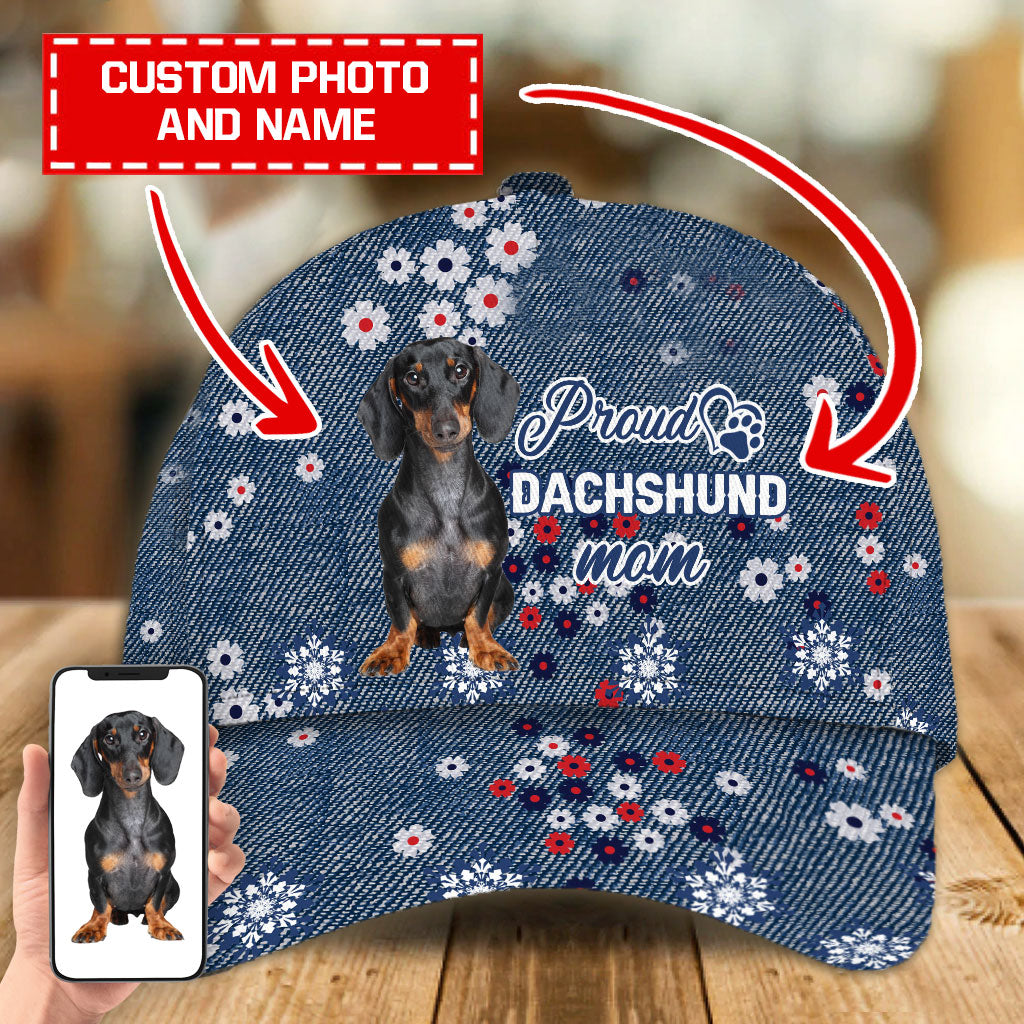 Personalized Cap With Your Pet Photo/ Proud Mom Baseball Cap Hat With Dog Face/ Gift For Pet Lover