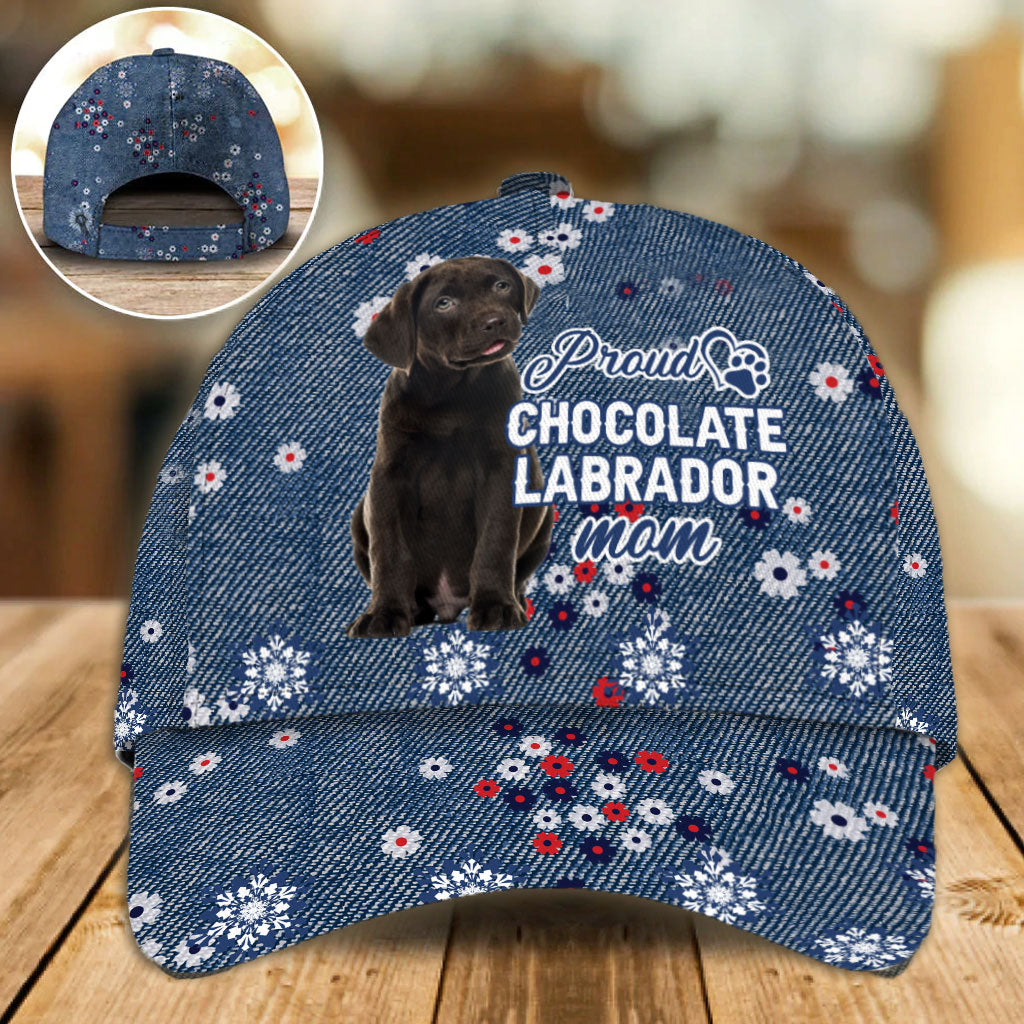 Personalized Baseball Cap With Pet Photo/ Black Labrador Proud Mom Classic Cap Hat For Pet Lover