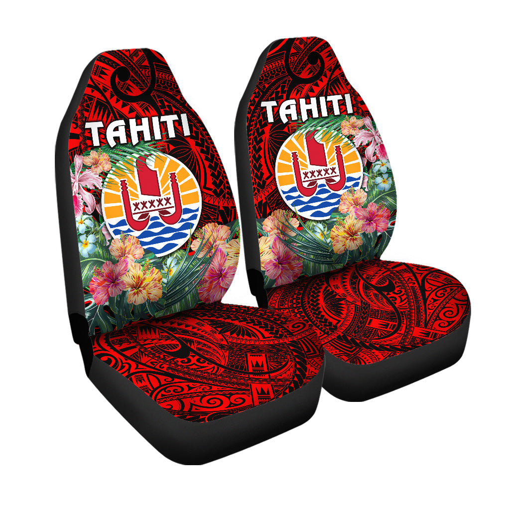 Tahiti Car Seat Covers French Polynesiample Vibes Red
