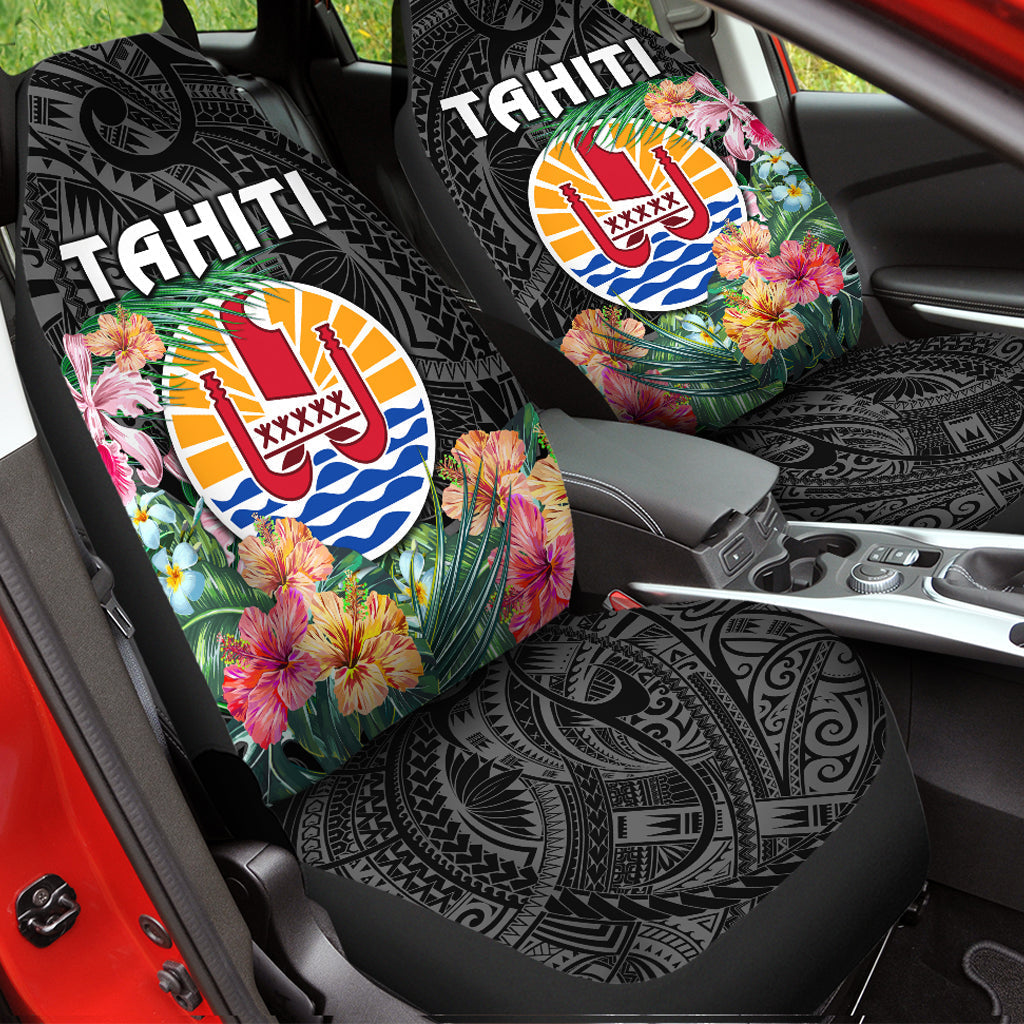 Tahiti Car Seat Covers French Polynesiample Vibes Black