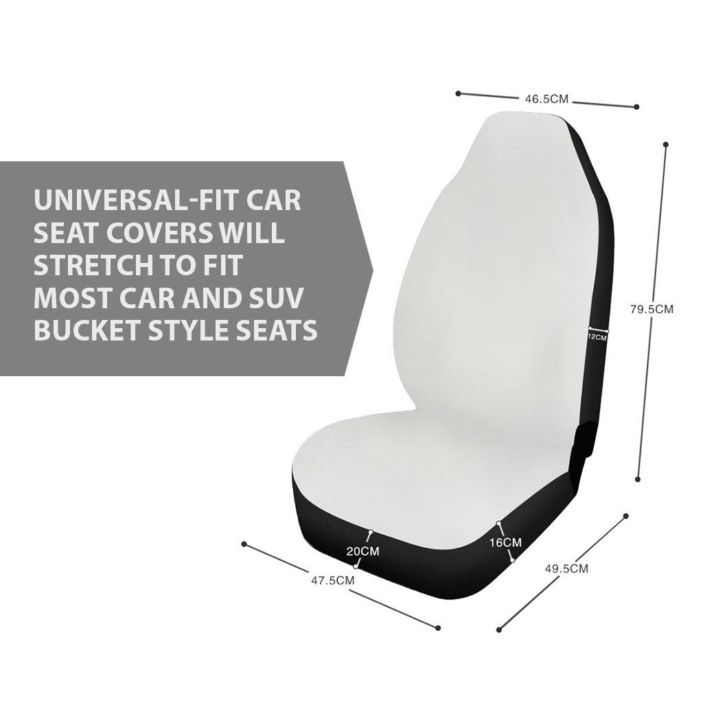 Black And White Mechanic Pattern Print Universal Fit Car Seat Covers