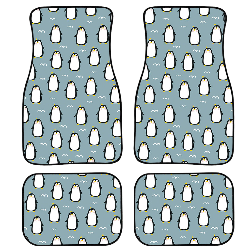 Cartoon Emperor Penguin Pattern Print Front And Back Car Floor Mats/ Front Car Mat