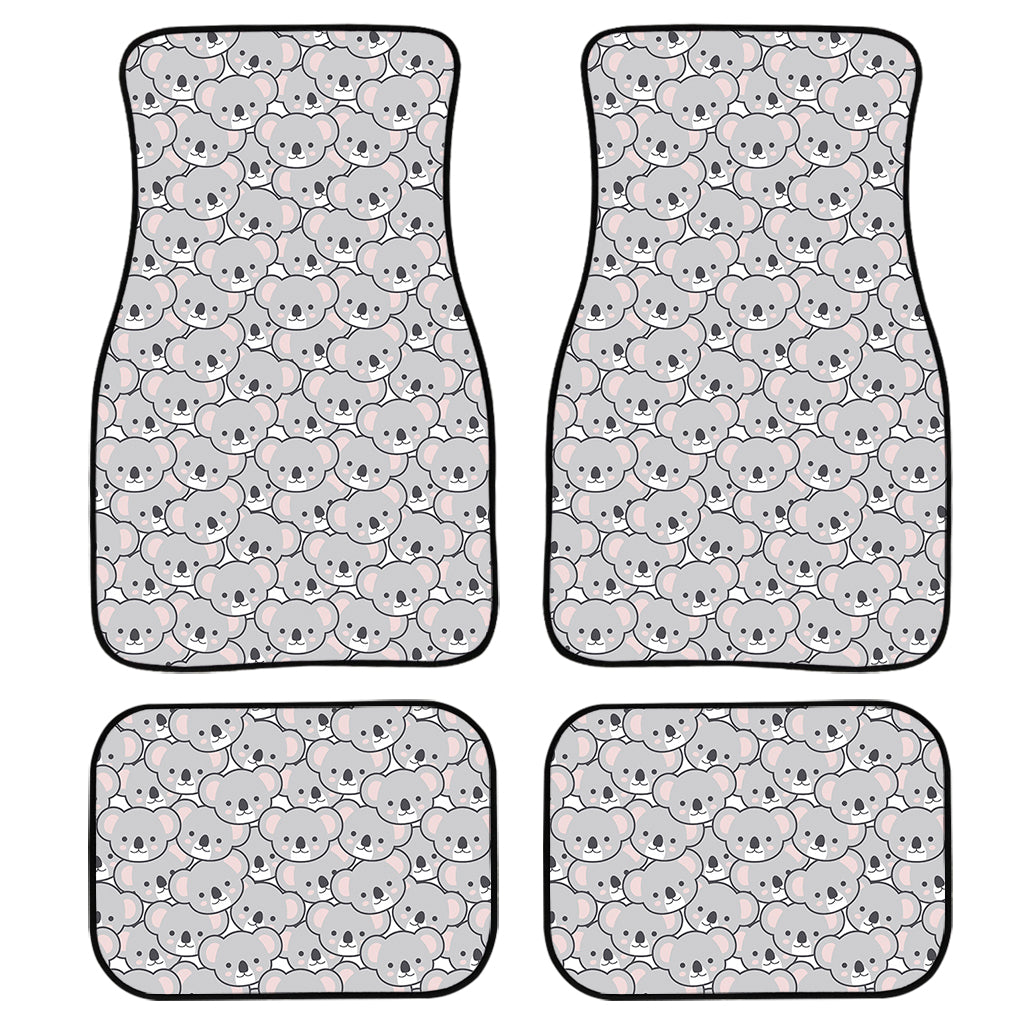 Cartoon Koala Pattern Print Front And Back Car Floor Mats/ Front Car Mat