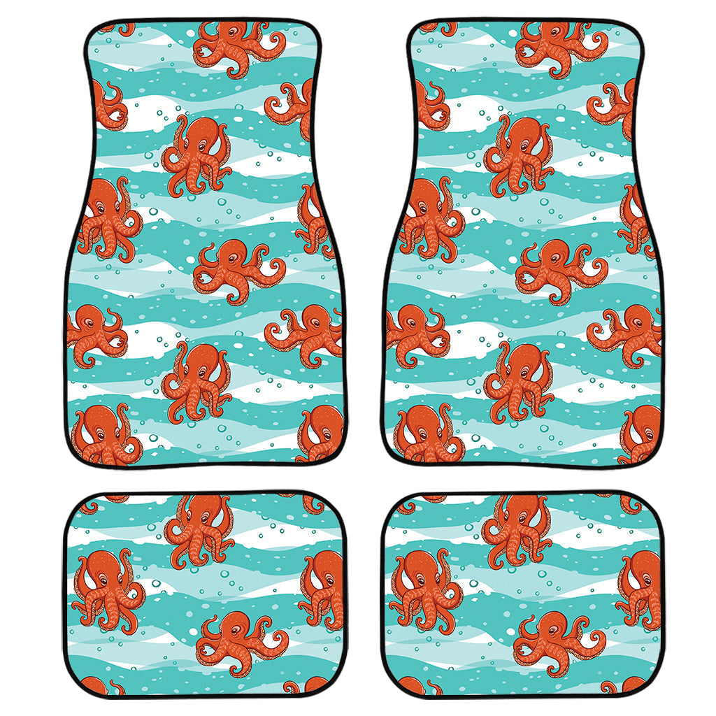 Cartoon Octopus Pattern Print Front And Back Car Floor Mats/ Front Car Mat
