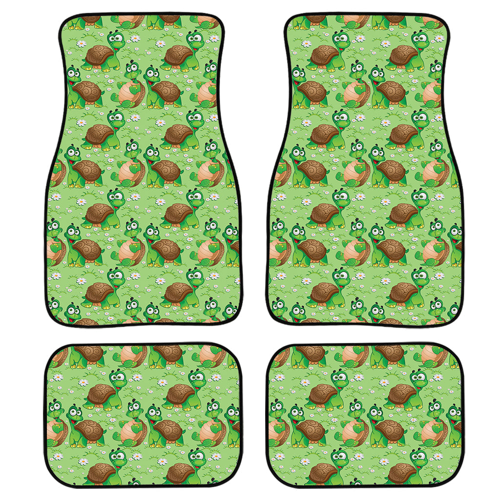 Cartoon Turtle Pattern Print Front And Back Car Floor Mats/ Front Car Mat