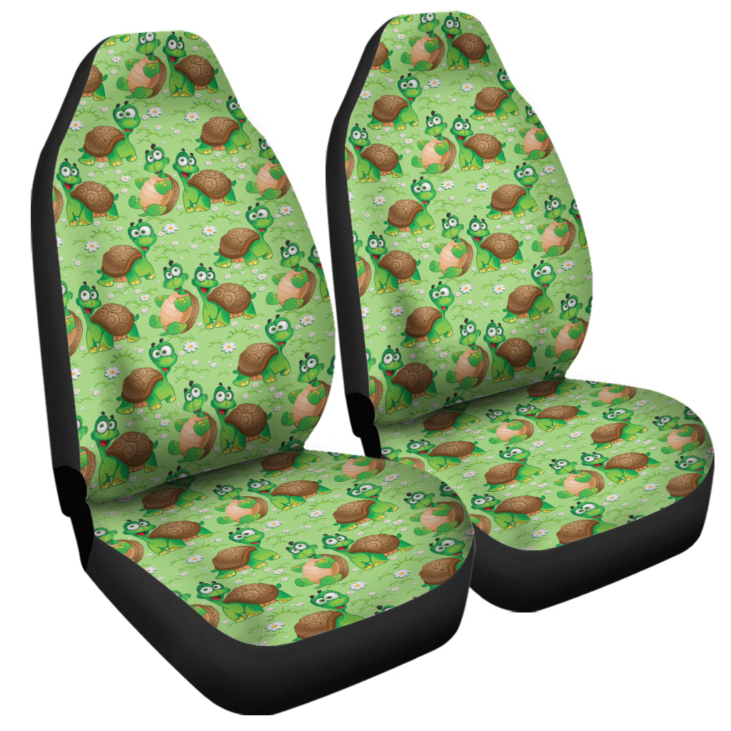 Cartoon Turtle Pattern Print Universal Fit Car Seat Covers