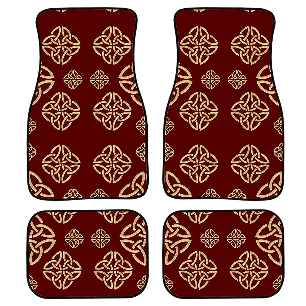 Celtic Knot Symbol Pattern Print Front And Back Car Floor Mats/ Front Car Mat