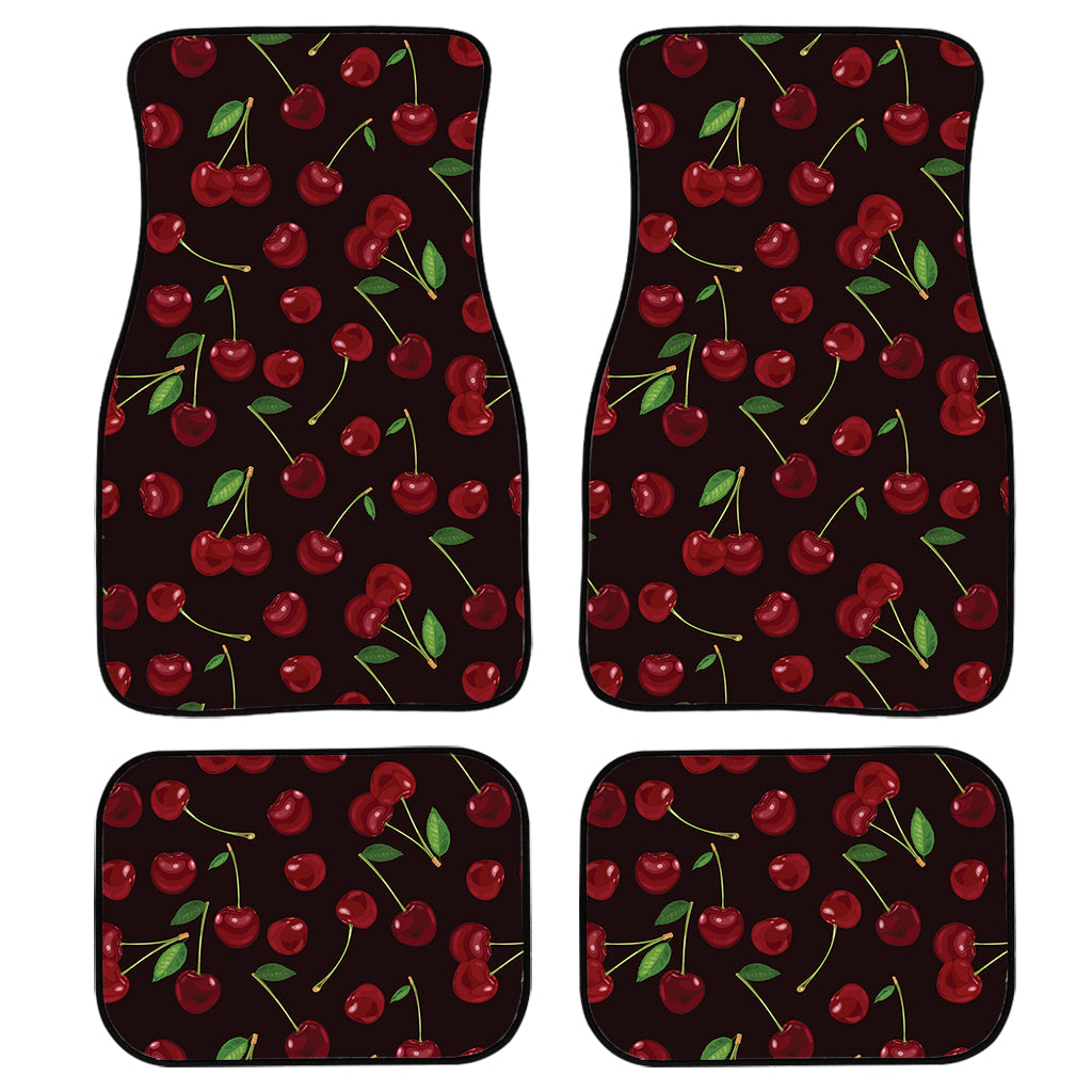 Cherry Fruit Pattern Print Front And Back Car Floor Mats/ Front Car Mat