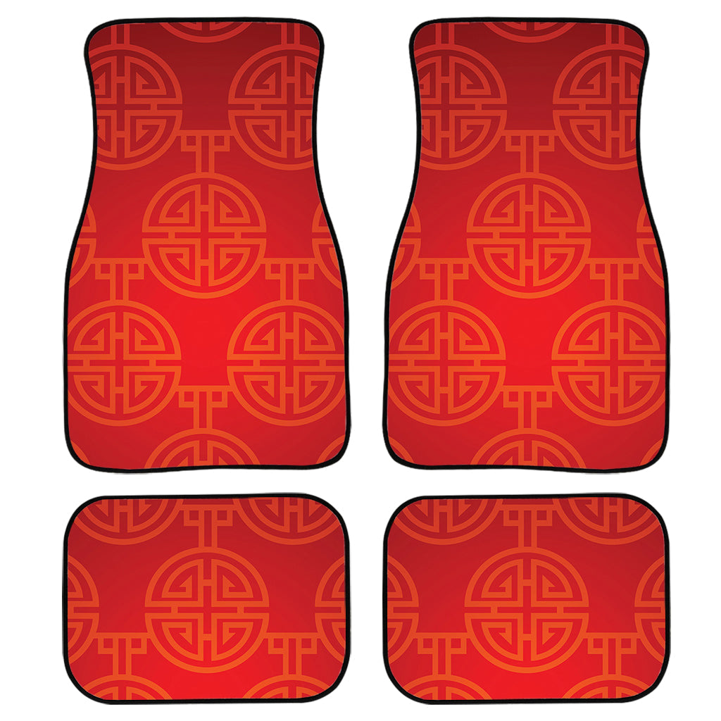 Chinese Lu Symbol Pattern Print Front And Back Car Floor Mats/ Front Car Mat