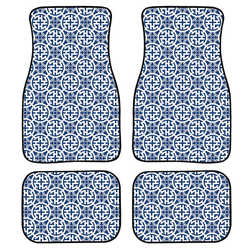 Chinese Luck Symbol Pattern Print Front And Back Car Floor Mats/ Front Car Mat