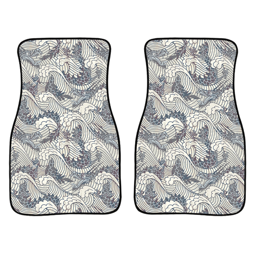 Chinese Sea Dragon Pattern Print Front And Back Car Floor Mats/ Front Car Mat