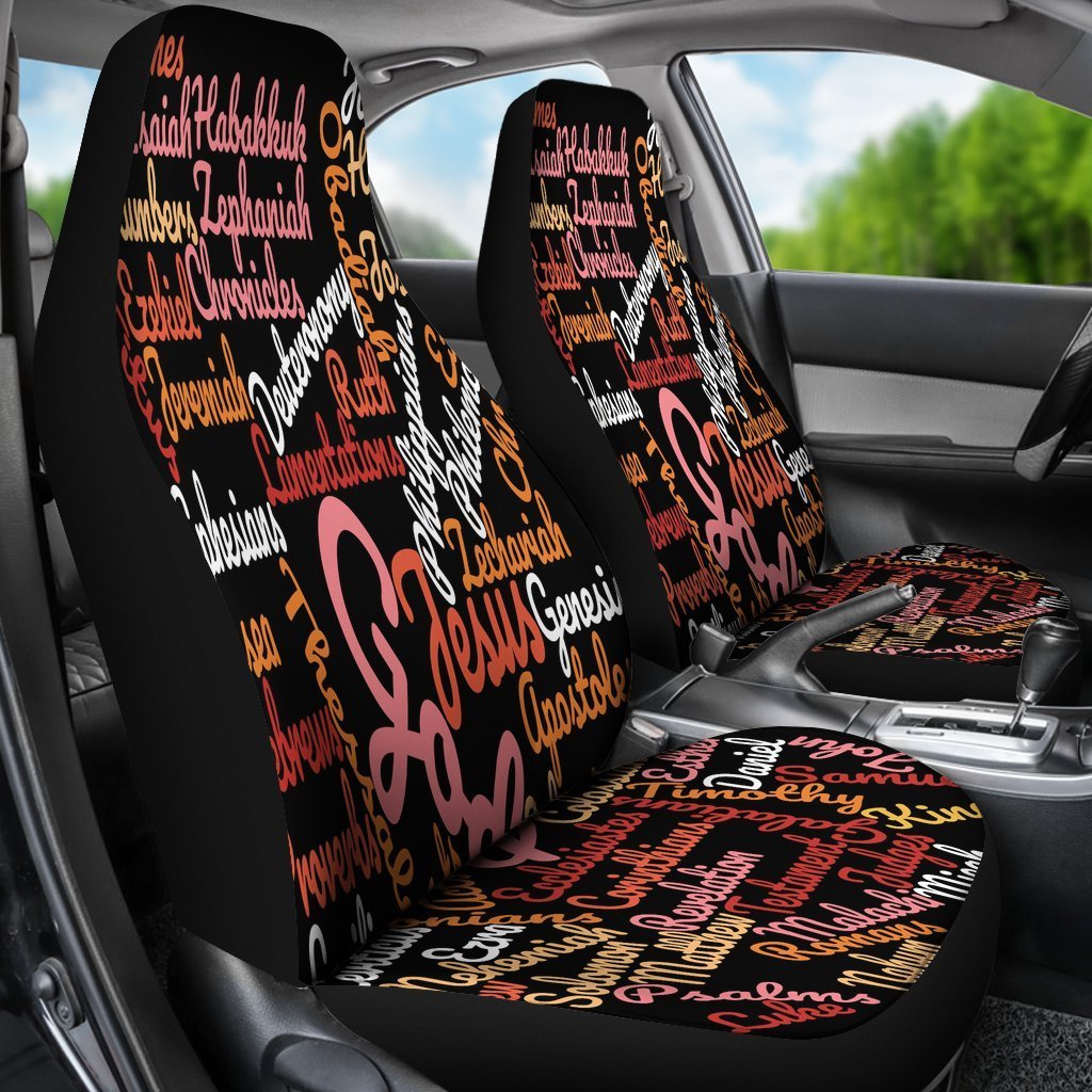Christian Text Universal Fit Car Seat Covers