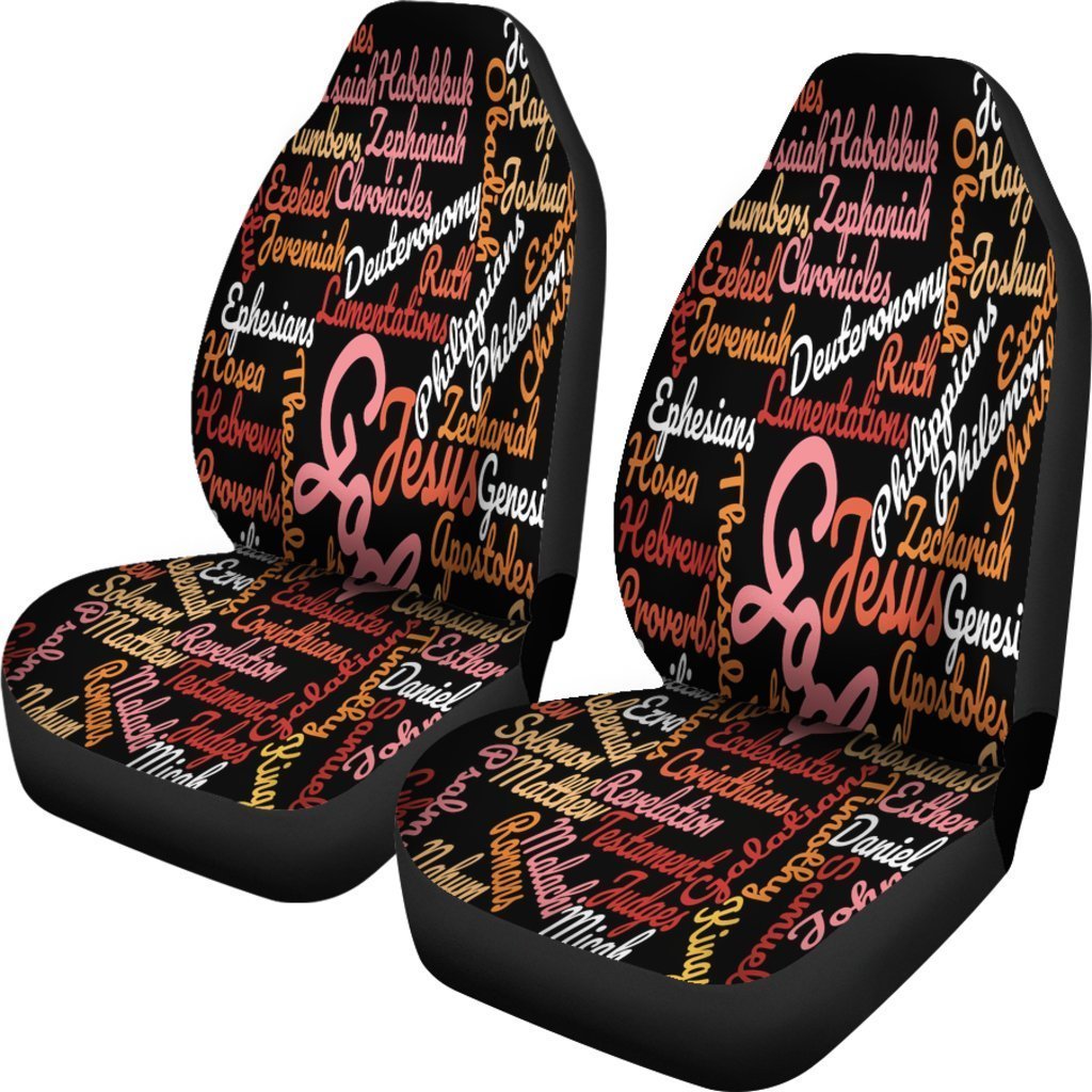 Christian Text Universal Fit Car Seat Covers