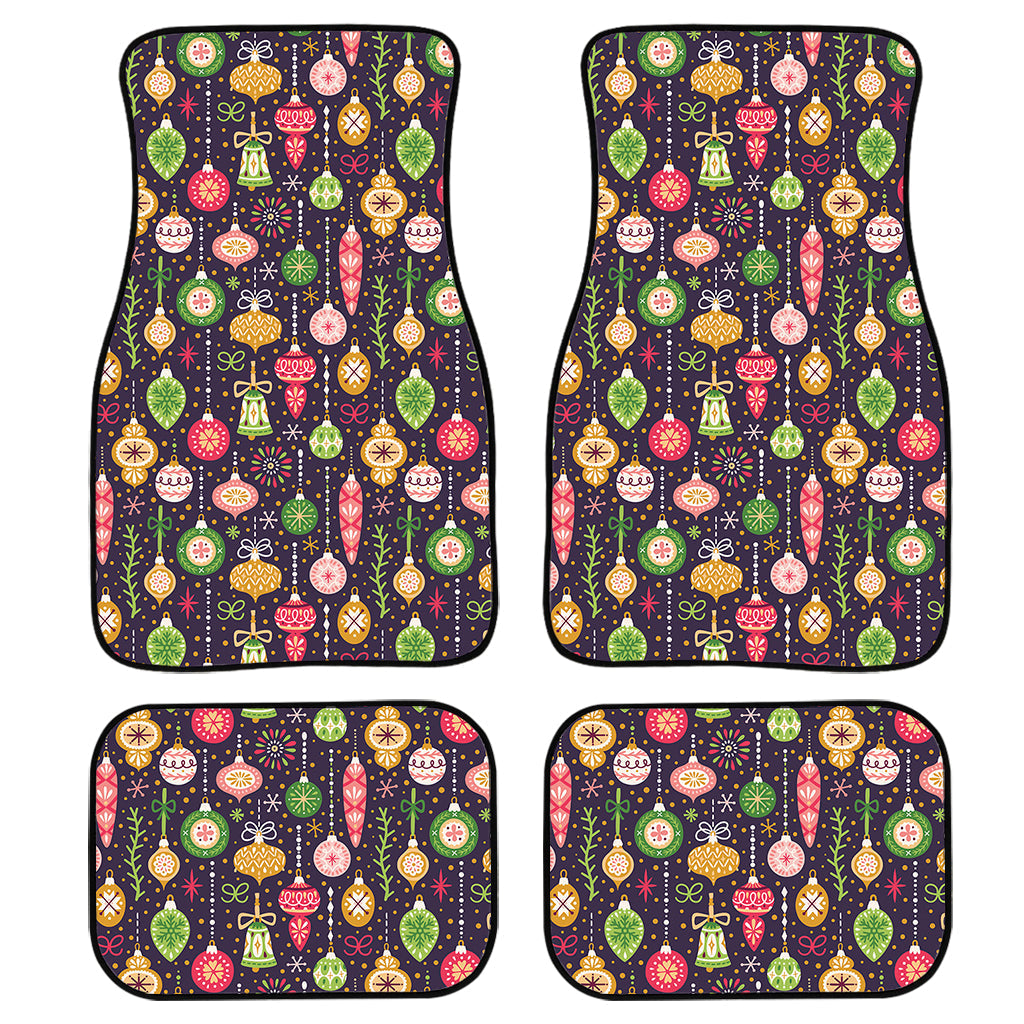 Christmas Baubles Pattern Print Front And Back Car Floor Mats/ Front Car Mat