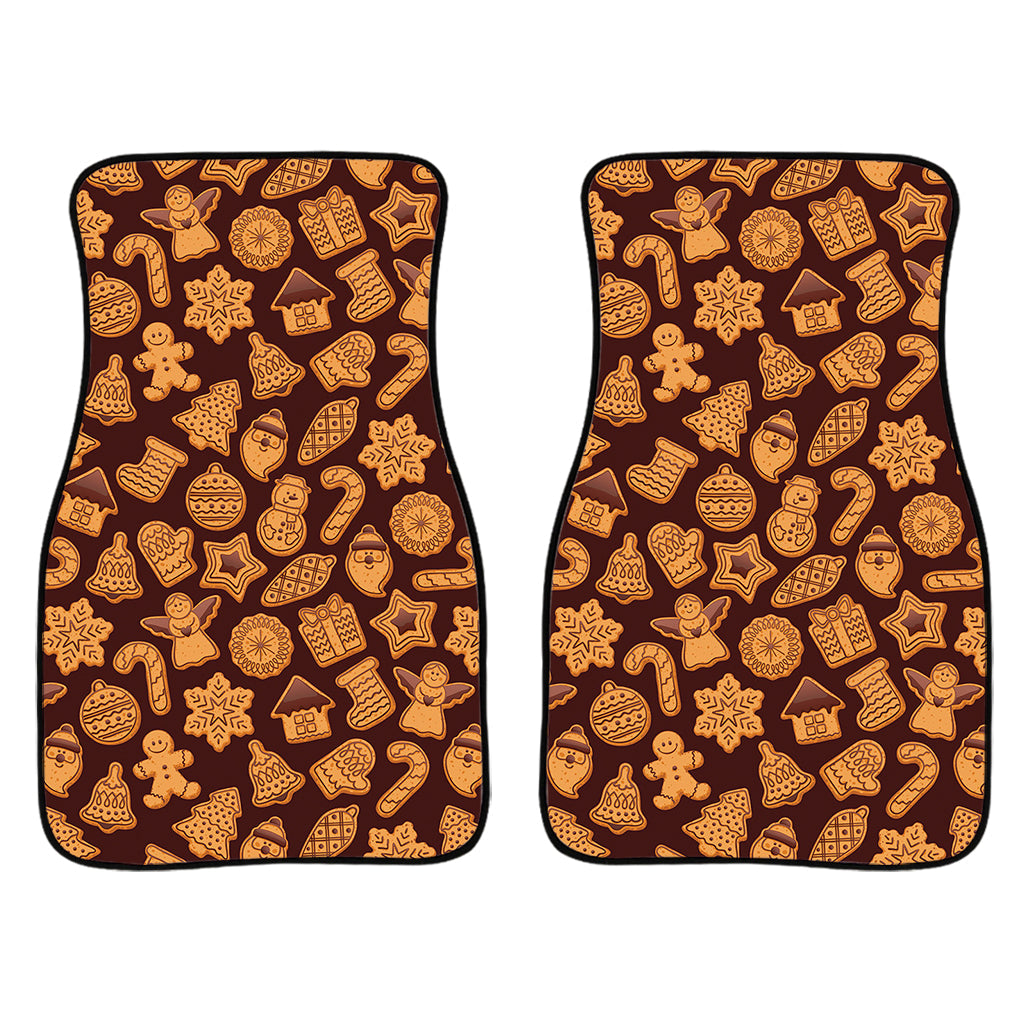 Christmas Cookies Pattern Print Front And Back Car Floor Mats/ Front Car Mat