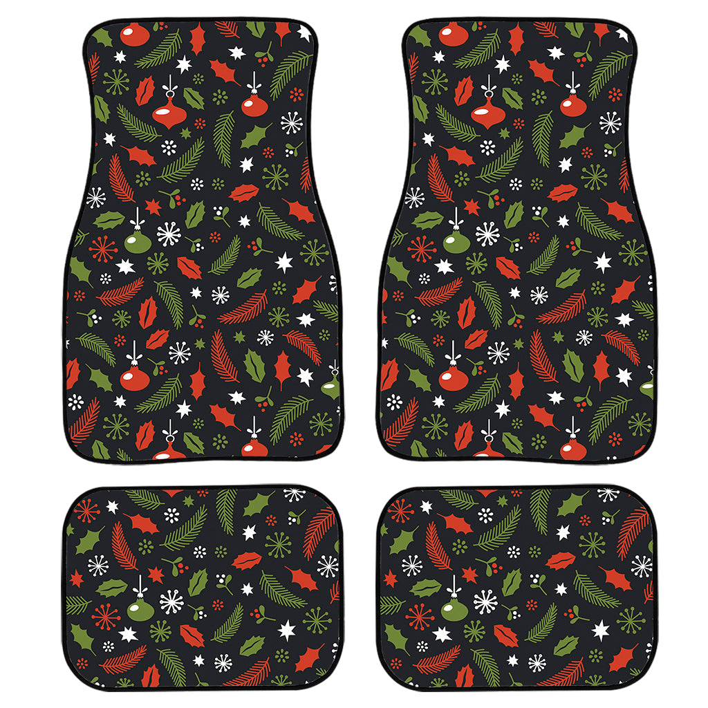 Christmas Decorations Pattern Print Front And Back Car Floor Mats/ Front Car Mat